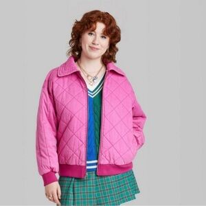 Wild Fable Quilted Bomber Jacket